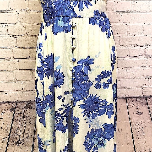 Z & L Europe Blue Floral Boho Maxi Dress - Picture 5 of 16